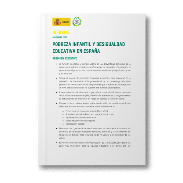 Pobreza infantil y desigualdad educativa en España